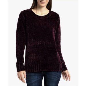 Orvis Chenille Purple‎ Sweater Size Medium Super Soft Women's Cozy Warm Chunky